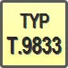 Piktogram - Typ: T.9833